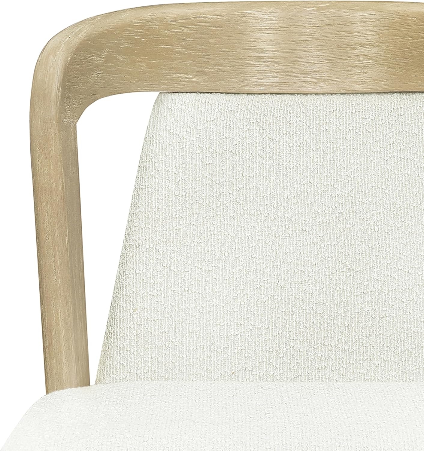 image:imageChristopher Knight Home Falei Boucle Upholstered Dining Chair Set of 2 Curved Backrest Kitchen Side Chair Wooden Armless Dining Room Chair Extra Seat for Living Room WalnutLight BrownNatural Ashbeige