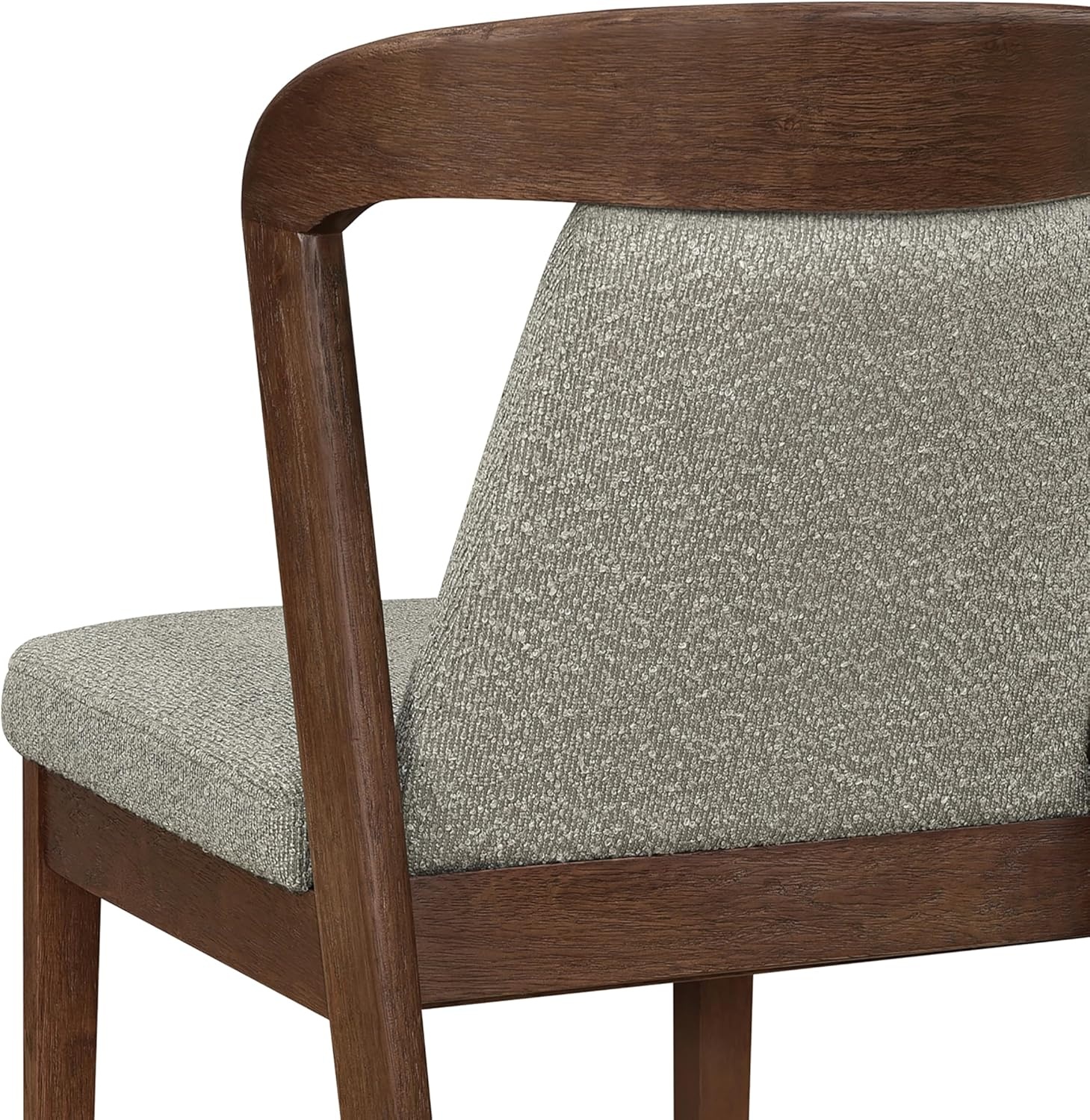 image:imageChristopher Knight Home Falei Boucle Upholstered Dining Chair Set of 2 Curved Backrest Kitchen Side Chair Wooden Armless Dining Room Chair Extra Seat for Living Room WalnutLight BrownWalnutlight Brown
