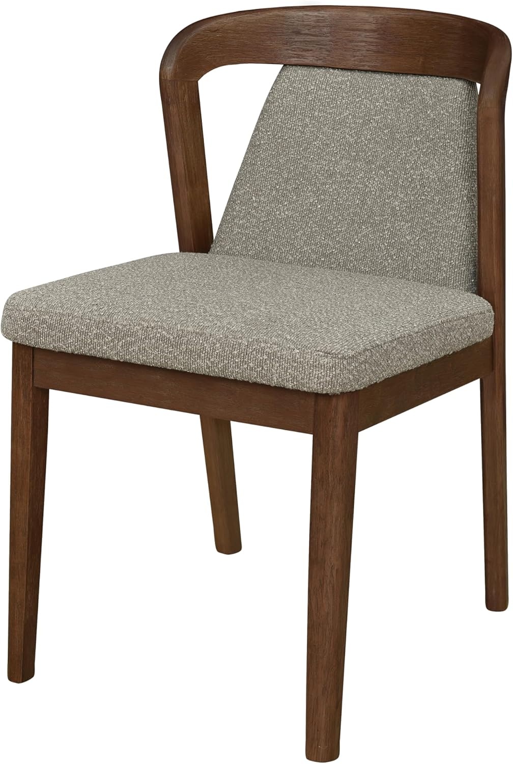 image:imageChristopher Knight Home Falei Boucle Upholstered Dining Chair Set of 2 Curved Backrest Kitchen Side Chair Wooden Armless Dining Room Chair Extra Seat for Living Room WalnutLight BrownWalnutlight Brown