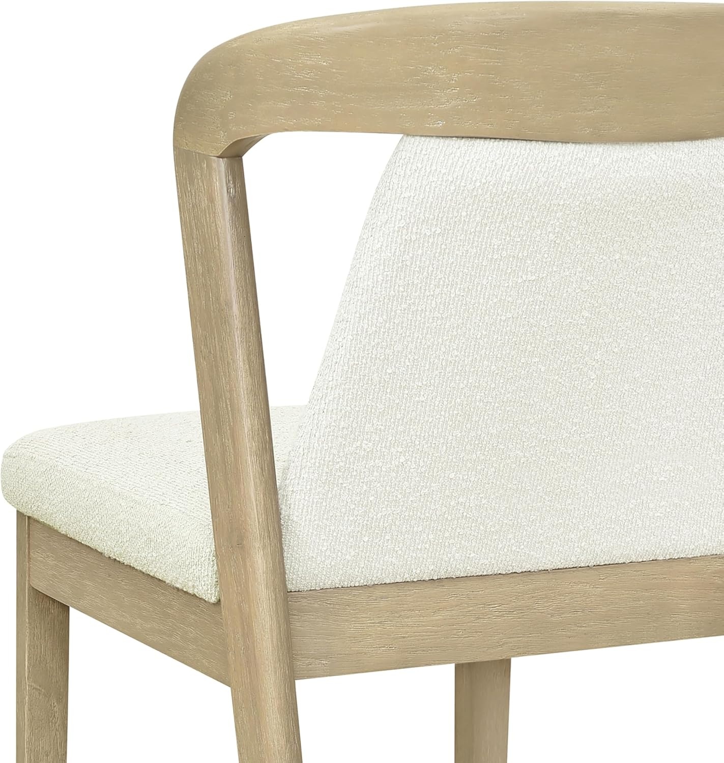 image:imageChristopher Knight Home Falei Boucle Upholstered Dining Chair Set of 2 Curved Backrest Kitchen Side Chair Wooden Armless Dining Room Chair Extra Seat for Living Room WalnutLight BrownNatural Ashbeige
