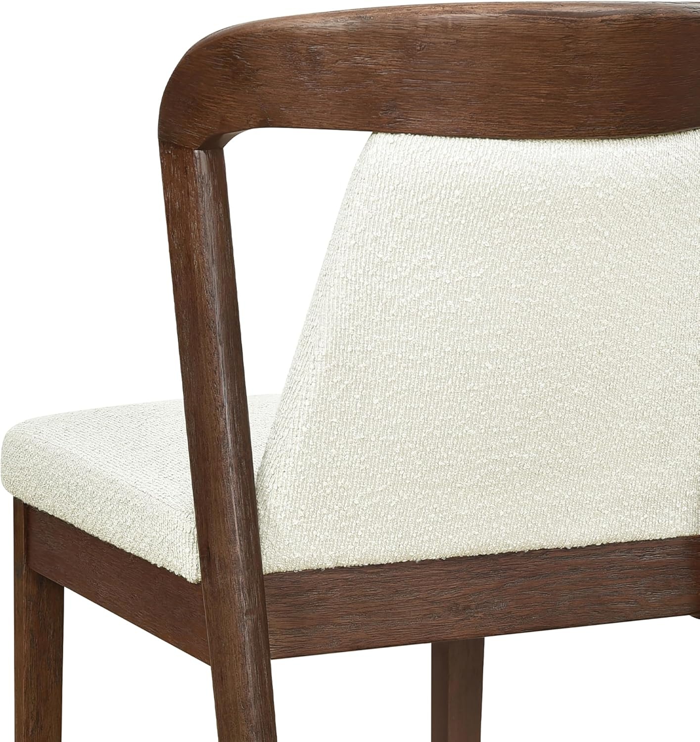 image:imageChristopher Knight Home Falei Boucle Upholstered Dining Chair Set of 2 Curved Backrest Kitchen Side Chair Wooden Armless Dining Room Chair Extra Seat for Living Room WalnutLight BrownWalnutbeige