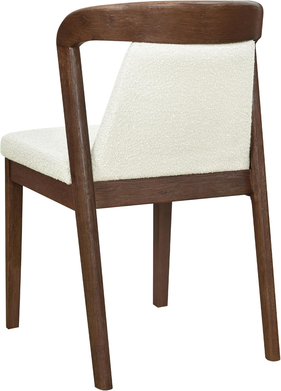 image:imageChristopher Knight Home Falei Boucle Upholstered Dining Chair Set of 2 Curved Backrest Kitchen Side Chair Wooden Armless Dining Room Chair Extra Seat for Living Room WalnutLight BrownWalnutbeige