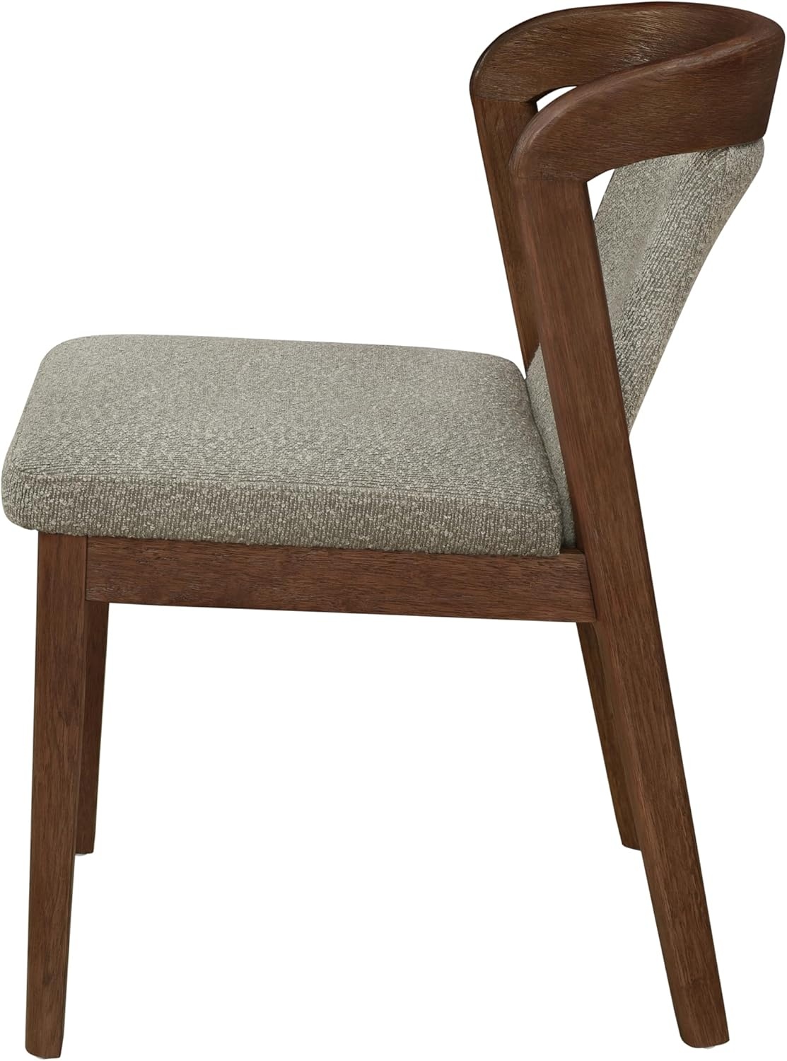 image:imageChristopher Knight Home Falei Boucle Upholstered Dining Chair Set of 2 Curved Backrest Kitchen Side Chair Wooden Armless Dining Room Chair Extra Seat for Living Room WalnutLight BrownWalnutlight Brown