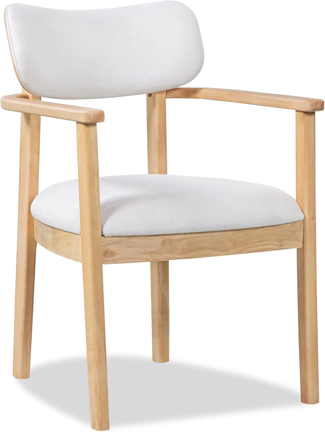 image:imageChristopher Knight Home Hannes Modern Round Dining Table Set for 4 5 Piece Dining Room Table Set for 4 Rubberwood Kitchen Table and Dining Chair Set of 4 NaturalMilky White