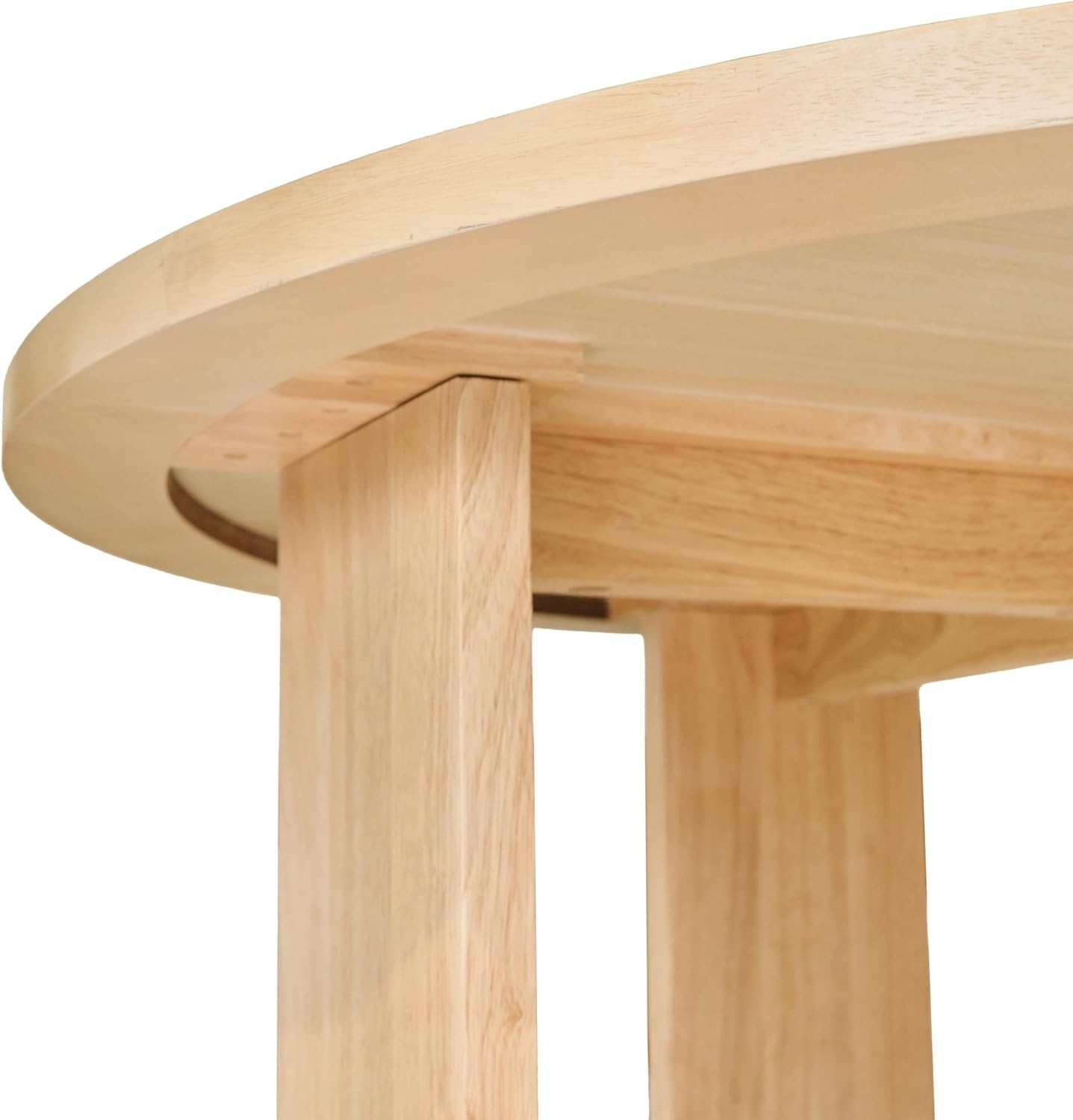 image:imageChristopher Knight Home Hannes Modern Round Dining Table Set for 4 5 Piece Dining Room Table Set for 4 Rubberwood Kitchen Table and Dining Chair Set of 4 NaturalMilky White
