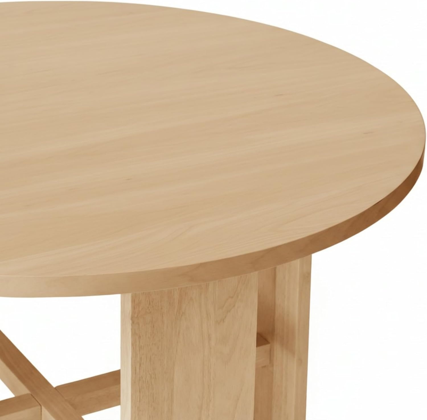 image:imageChristopher Knight Home Hannes Modern Round Dining Table Set for 4 5 Piece Dining Room Table Set for 4 Rubberwood Kitchen Table and Dining Chair Set of 4 NaturalMilky White