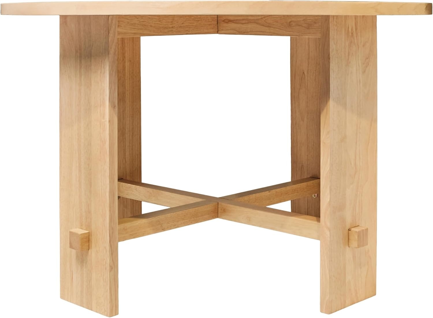 image:imageChristopher Knight Home Hannes Modern Round Dining Table Set for 4 5 Piece Dining Room Table Set for 4 Rubberwood Kitchen Table and Dining Chair Set of 4 NaturalMilky White