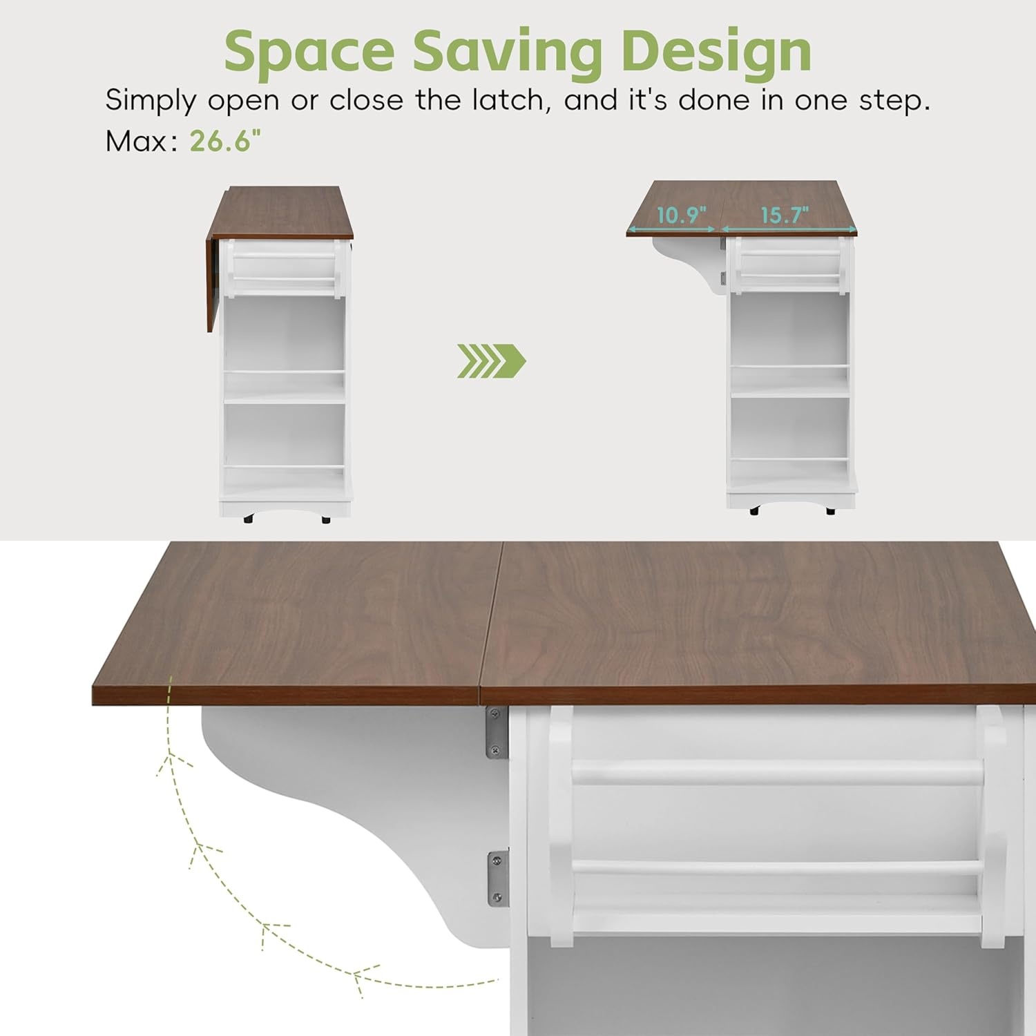 image:imageChristopher Knight Home Modern Kitchen Island Cart Rolling Kitchen Cart with Glass Door Cabinet Storage Drawers Power Outlet amp Shelves Wood Mobile Kitchen Island on Wheels for Dining Room WhiteWhitewalnut