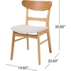 Christopher Knight Home Celia Mid-Century Dining Chairs Set of 4, Upholstered Dining Room Chairs, Comfy Seating Kitchen Side Chair Set, Armless Accent Chair Set for Home Office, Natural+Light Beige