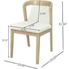 Christopher Knight Home Falei Boucle Upholstered Dining Chair Set of 2, Curved Backrest Kitchen Side Chair, Wooden Armless Dining Room Chair, Extra Seat for Living Room, Walnut+Light Brown(Natural Ash+beige)