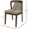 Christopher Knight Home Falei Boucle Upholstered Dining Chair Set of 2, Curved Backrest Kitchen Side Chair, Wooden Armless Dining Room Chair, Extra Seat for Living Room, Walnut+Light Brown(Walnut+light Brown)