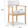 Christopher Knight Home Hannes Modern Round Dining Table Set for 4, 5 Piece Dining Room Table Set for 4, Rubberwood Kitchen Table and Dining Chair Set of 4, Natural+Milky White
