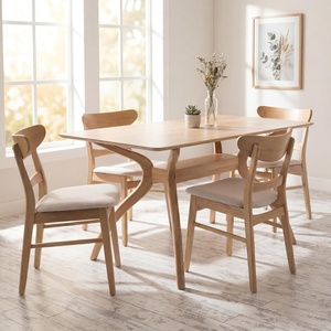 Christopher Knight Home Celia Mid-Century Dining Chairs Set of 4, Upholstered Dining Room Chairs, Comfy Seating Kitchen Side Chair Set, Armless Accent Chair Set for Home Office, Natural+Light Beige