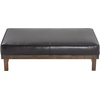 Christopher Knight Home Hillman Microfiber Cocktail Ottoman Bench, Wood Frame Rectangular Upholstered Coffee Table, Living Room/Bedroom/Entryway Sofa Extra Seat, End of Bed Footstool, Dark Gray+Walnut(Brown)