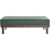 Christopher Knight Home Hillman Microfiber Cocktail Ottoman Bench, Wood Frame Rectangular Upholstered Coffee Table, Living Room/Bedroom/Entryway Sofa Extra Seat, End of Bed Footstool, Dark Gray+Walnut(Green)