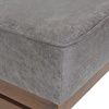 Christopher Knight Home Hillman Microfiber Cocktail Ottoman Bench, Wood Frame Rectangular Upholstered Coffee Table, Living Room/Bedroom/Entryway Sofa Extra Seat, End of Bed Footstool, Dark Gray+Walnut(Slate + Walnut)